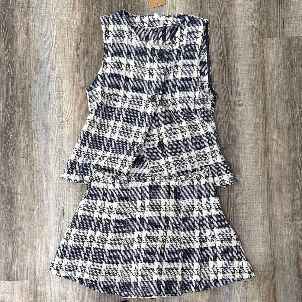 Plaid Sleeveless set